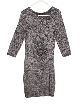 Talbots Sheath Midi Dress 3/4 Sleeve Ruched Waist Women’s Size Small